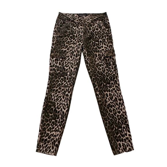 Ashley Mason Pants Leopard Cheetah Animal Print Cargo Skinny Pants Junior 7 - Picture 12 of 12